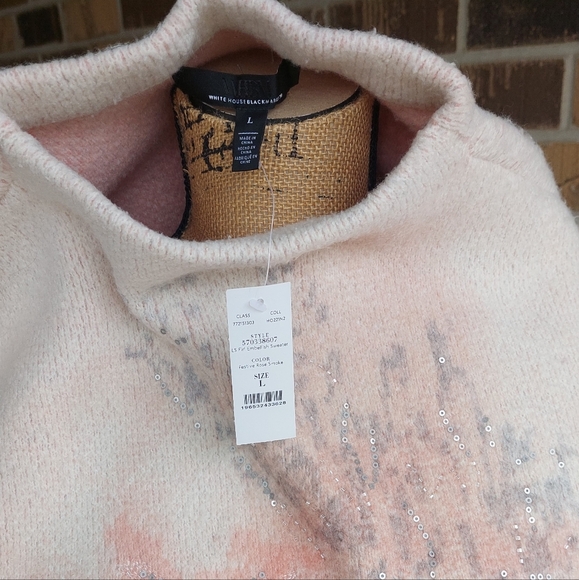 NWT Mock Neck Embellished Floral Sweater - Picture 4 of 11